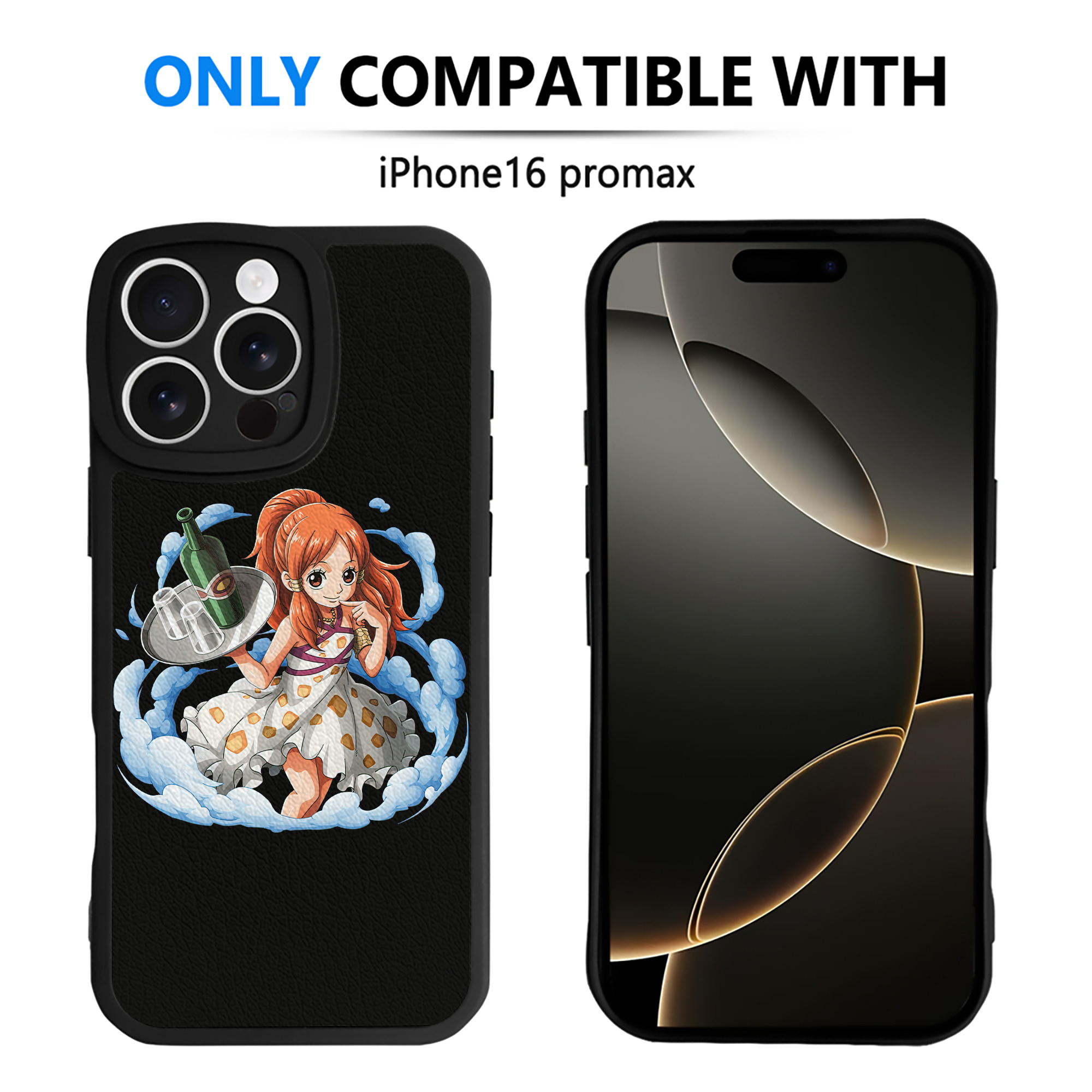 （画像用） ワンピース ナミ ONE PIECE Nami 【iPhone 16シリーズ対応】シリコンスマホケース（レザー調） 材質：シリコン